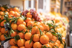 Mandarines sur une étale