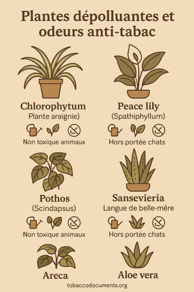 plante anti odeur tabac